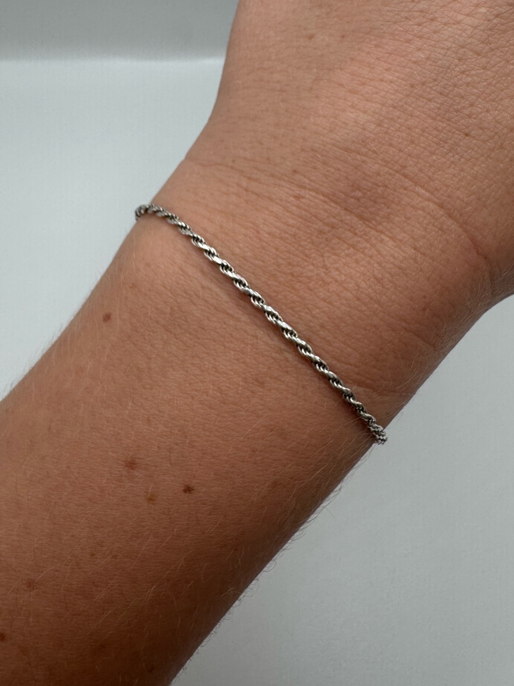 Sterling Silver 925 Rope Chain Bracelet
